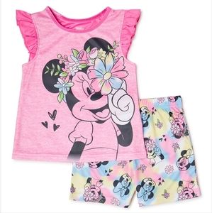 Disney Minnie Mouse Short Set Pajamas 12-18 Mo. AME Disney BNWT 1 Left!